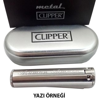 Metal Kutulu Clipper Çakmak ve Sigara Tabakası İsimli