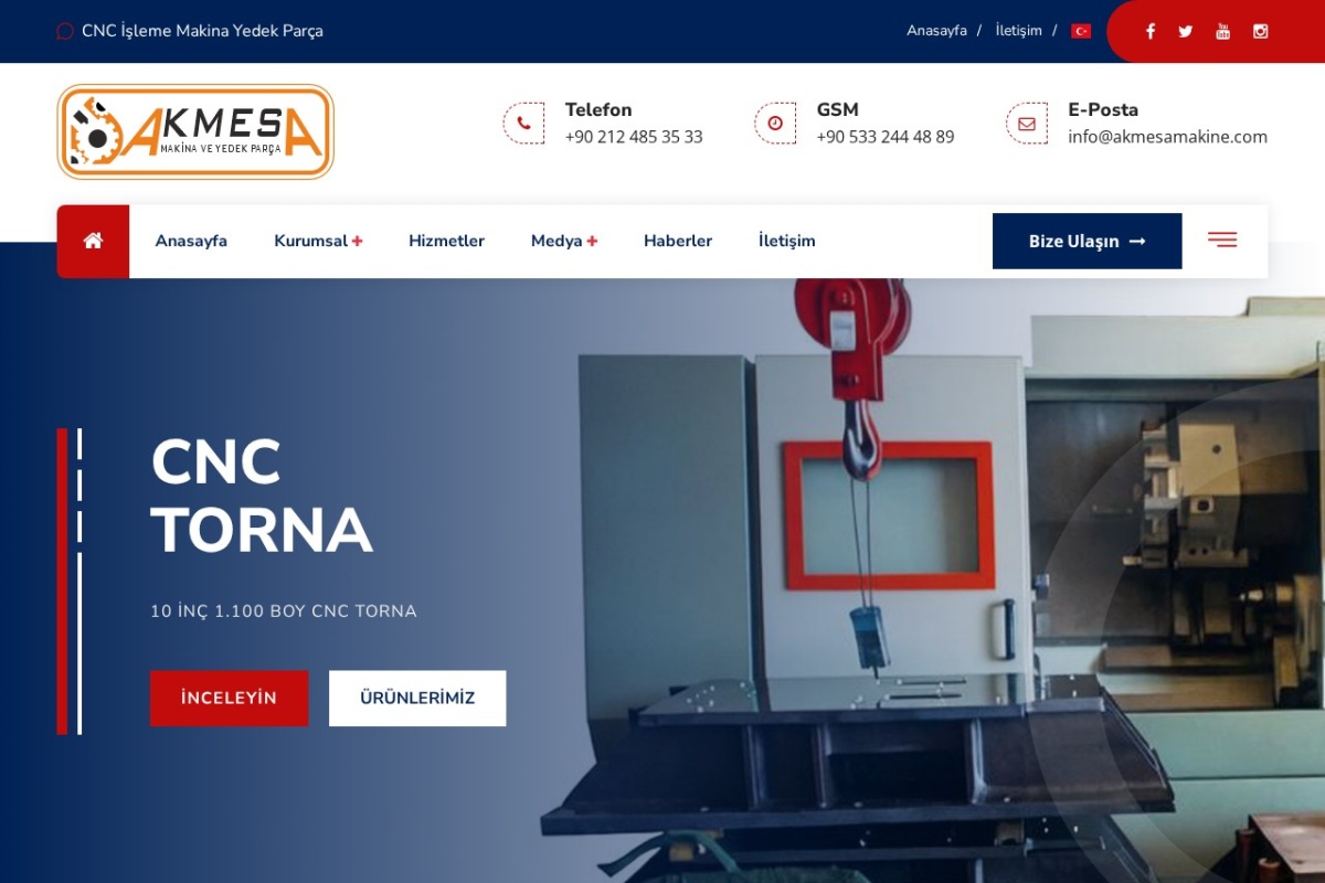 Akmesa Makina ve Yedek Parça - CNC İşleme Makina Yedek Parça