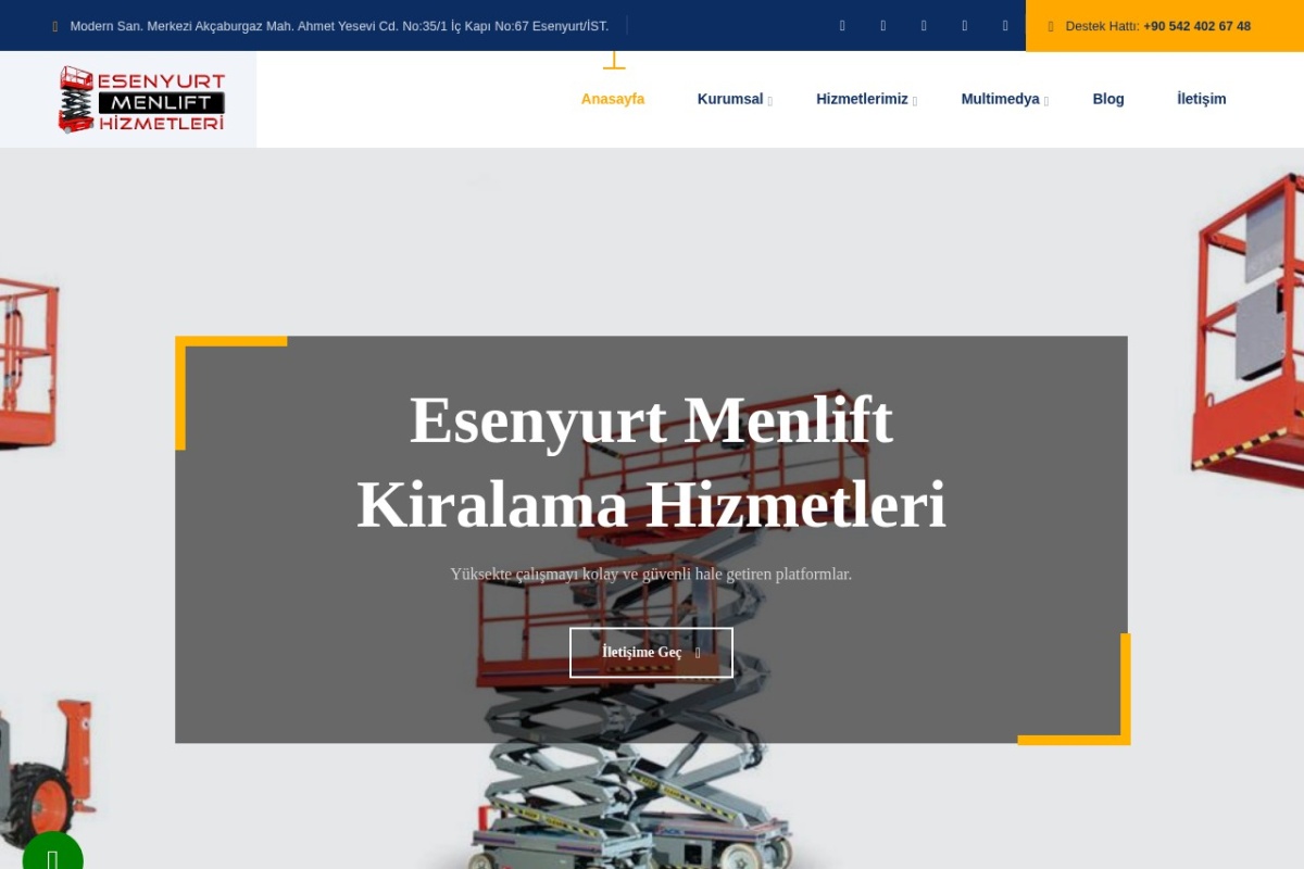 Esenyurt Menlift Kiralama